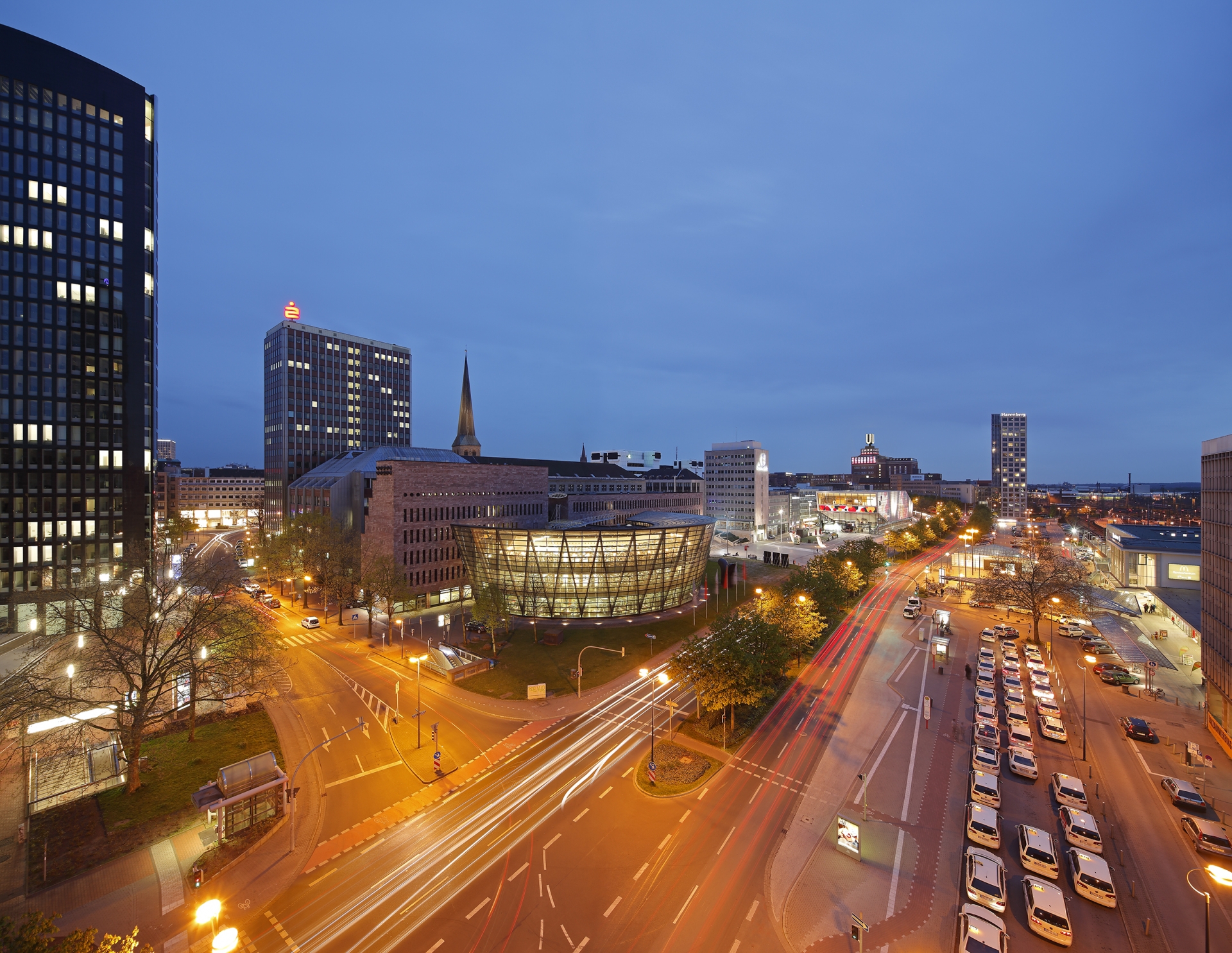 Fussballmuseum Dortmunder U - Panorama - Abend